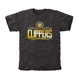 Men's Los Angeles Clippers Gold Collection Tri-Blend T-Shirt - Black