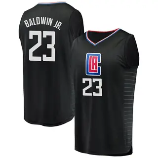 Men's Patrick Baldwin Jr. Los Angeles Clippers Fanatics Branded Fast Break Black Jersey - Statement Edition