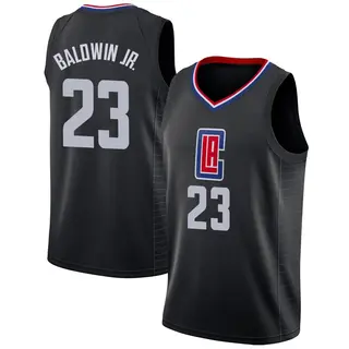 Men's Patrick Baldwin Jr. Los Angeles Clippers Nike Swingman Black Jersey - Statement Edition