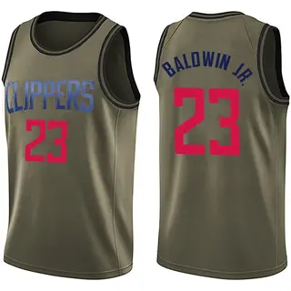 Men's Patrick Baldwin Jr. Los Angeles Clippers Nike Swingman Green Salute to Service Jersey