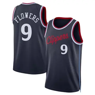 Men's Trentyn Flowers Los Angeles Clippers Nike Swingman Navy 2024/25 Classic Edition Jersey