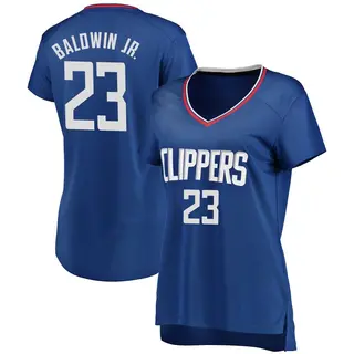 Women's Patrick Baldwin Jr. Los Angeles Clippers Fanatics Branded Fast Break Royal Jersey - Icon Edition
