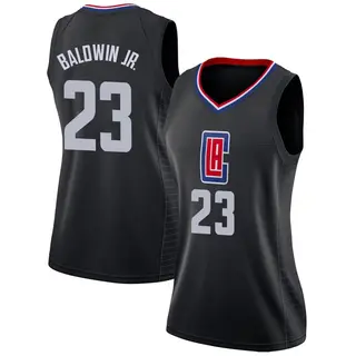 Women's Patrick Baldwin Jr. Los Angeles Clippers Nike Swingman Black Jersey - Statement Edition