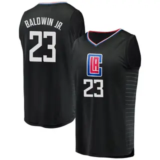 Youth Patrick Baldwin Jr. Los Angeles Clippers Fanatics Branded Fast Break Black Jersey - Statement Edition
